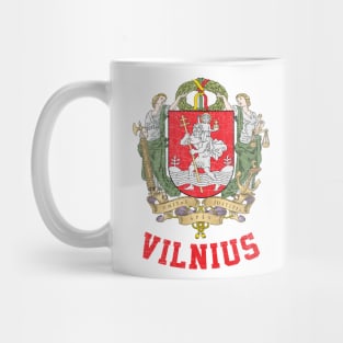 Vilnius - Vintage Distressed Style Crest Design Mug